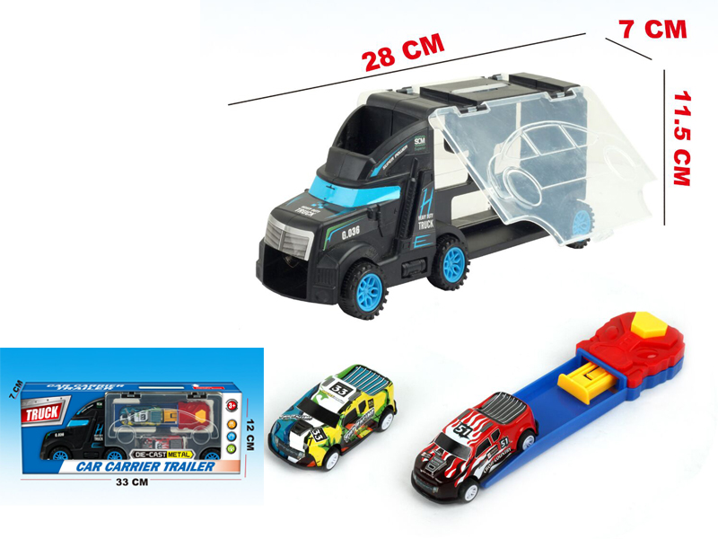 Slide Car Carrier Trailer + Catapult + 2PCS Cross Country Car
