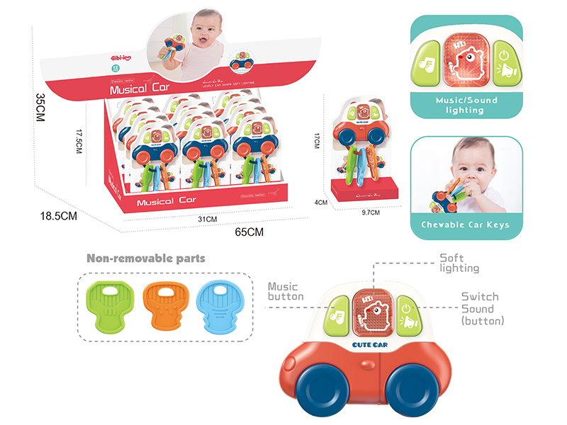 Musical Teether Car 12PCS