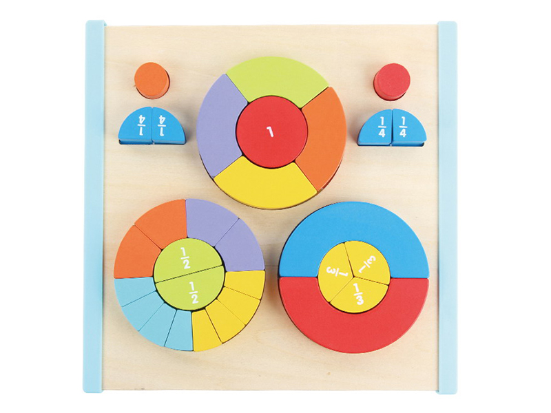 Wooden Geometry,Fraction Creative Puzzle Game Board