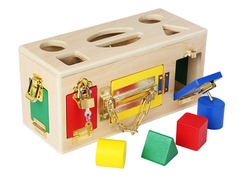 Wooden Shape Lock Box