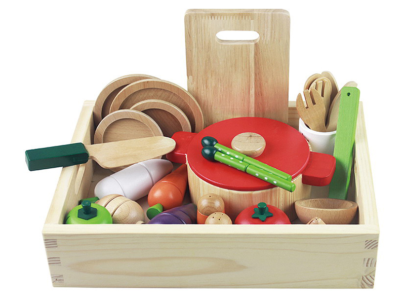Wooden Cutting Fruits And Vegetable Set