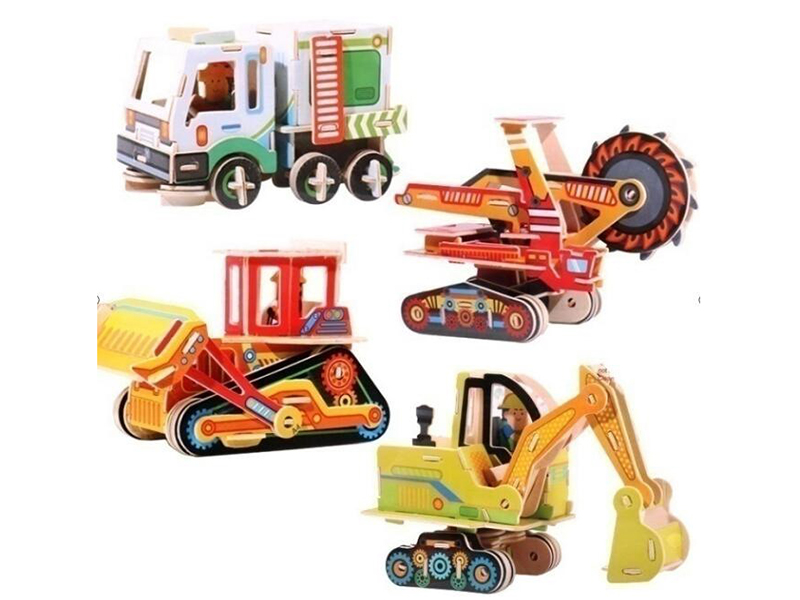 Wooden 3D Engineering Truck Puzzle