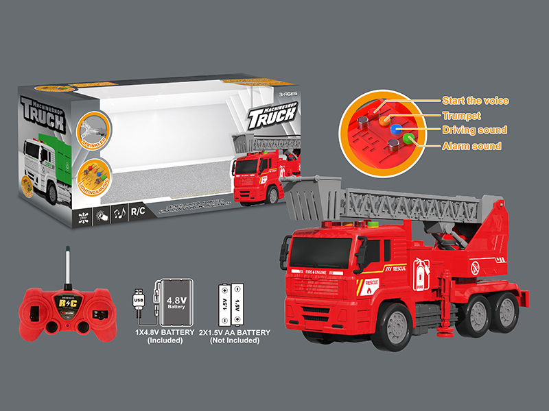 R/C Fire Rescue Ladder Truck With Voice