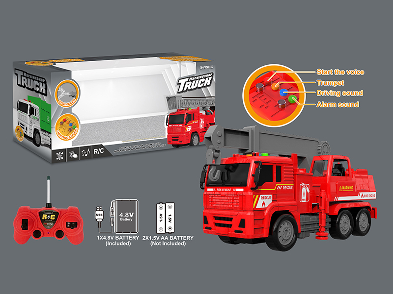R/C Fire Jib Truck With Voice