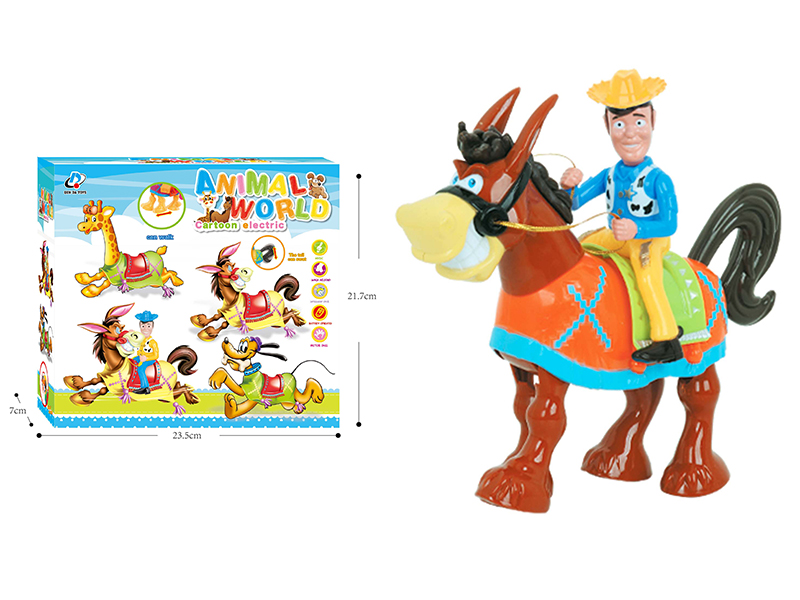 Cartoon Music B/O Donkey With Rider