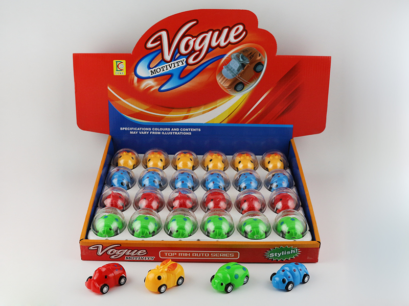 Solid Color Insect  Pull Back Car 24pcs