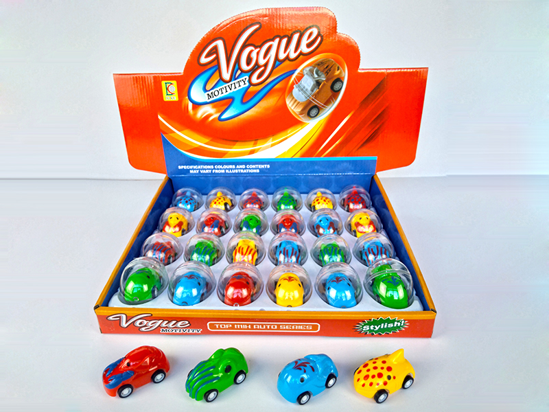 Solid Color Sea Animal Pull Back Car 24pcs