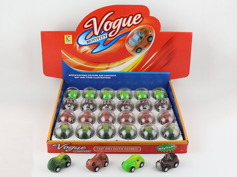 Spray-Painted Dinosaur Pull Back Car 24pcs