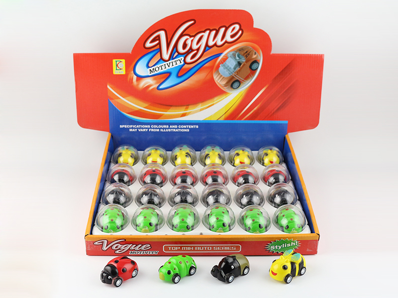 Spray-Painted Insect Pull Back Car 24pcs