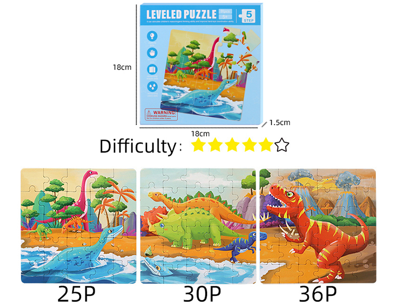 Magnetism Puzzle Level 5:Era Of Dinosaurs 91pcs