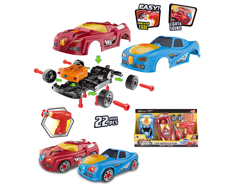 DIY Assembly Car 2 In 1(With Sound And Light)