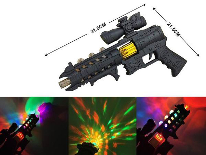 B/O Colorful Gun With Light Music