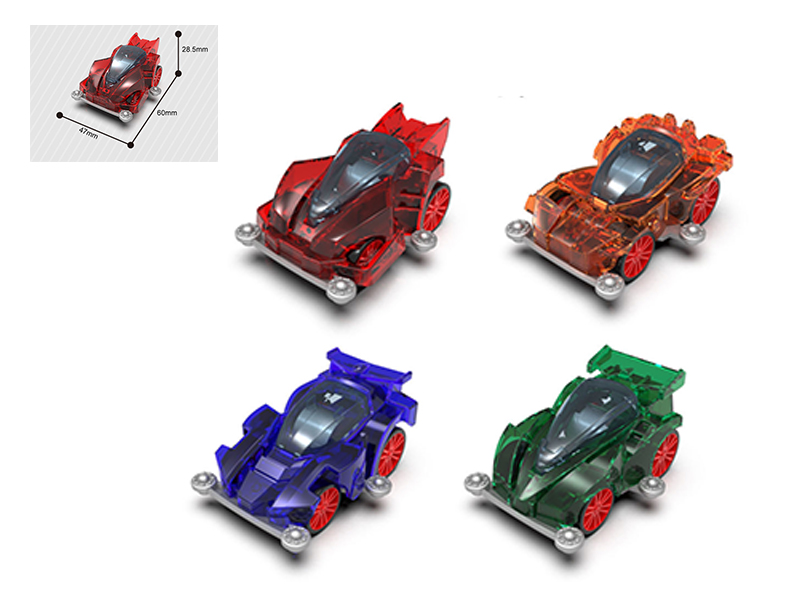 4WD Transparent Pull Back Car