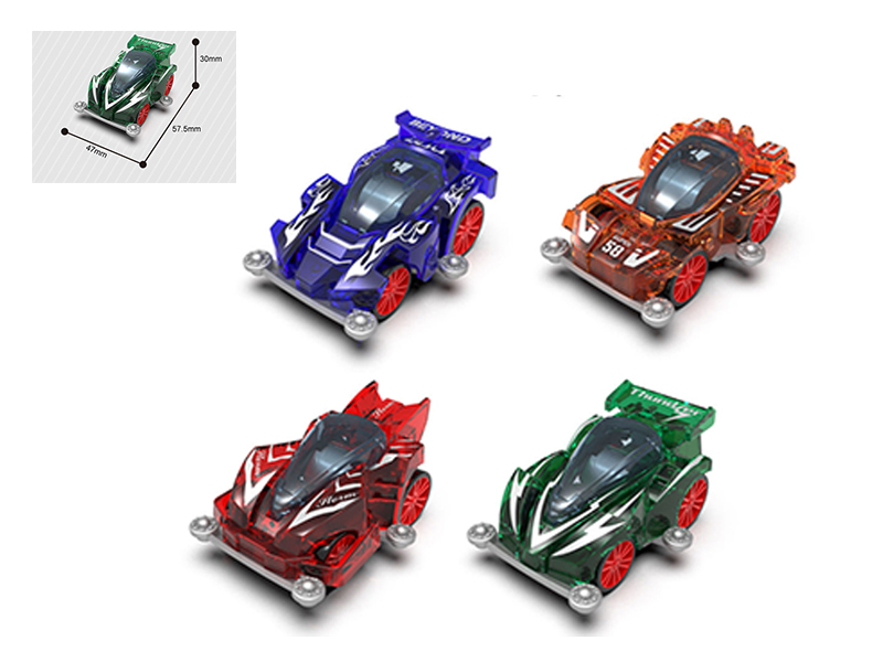 4WD Transparent Pull Back Racing Car