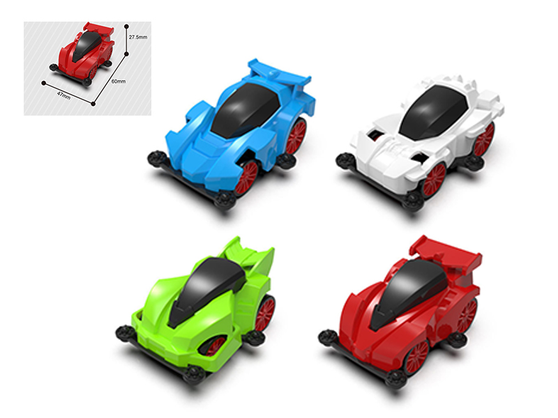 4WD Solid Color Pull Back Car