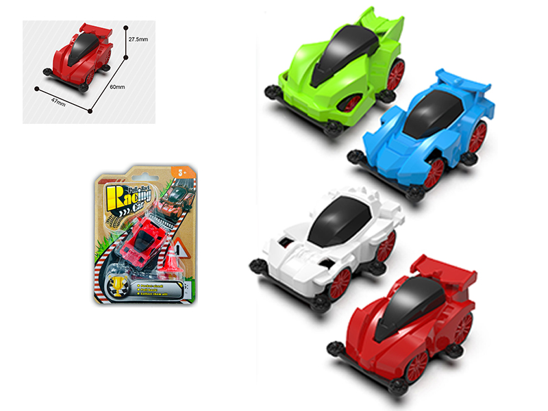 4WD Solid Color Pull Back Car