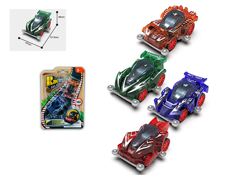 4WD Transparent Pull Back Racing Car