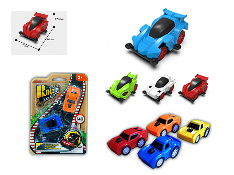 4WD Solid Color Pull Back Car