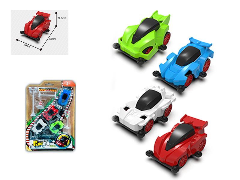 4WD Solid Color Pull Back Car