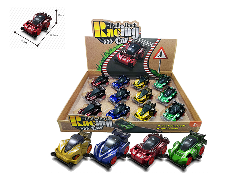 12PCS 4WD Gradient Pull Back Car