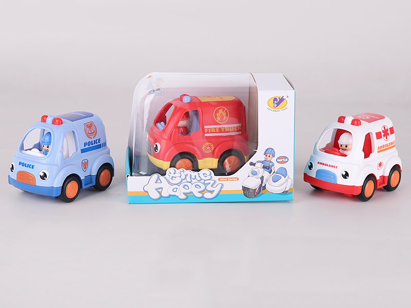 Cartoon Friction Rescue Car