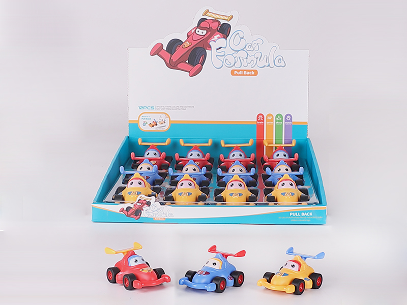 Cartoon Pull Back Equation Car 12pcs