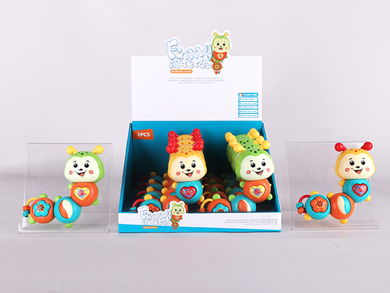 8PCS Funny Rattle Toy - Caterpillar