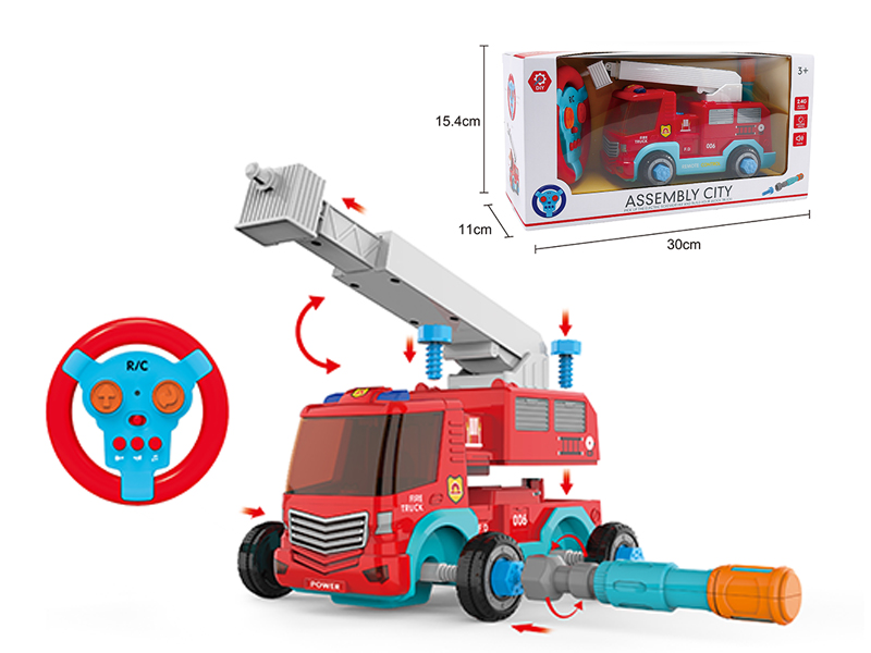 2.4G 2CH R/C Fire Engine With Sound And Light