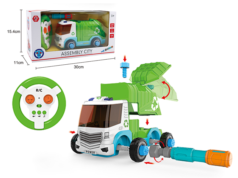2.4G 2CH R/C Sanitation Truck With Sound And Light