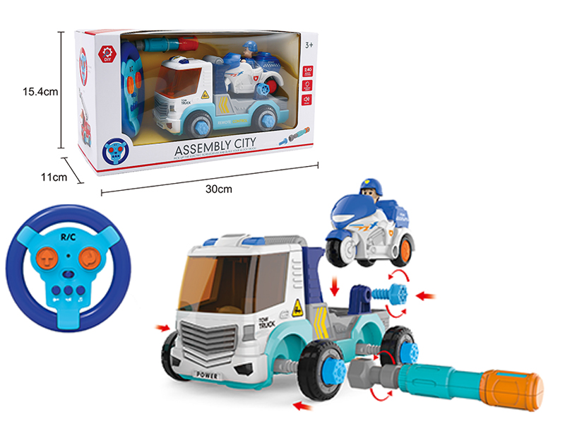 2.4G 2CH R/C Trailer +  Motorcycle (With Sound And Light)