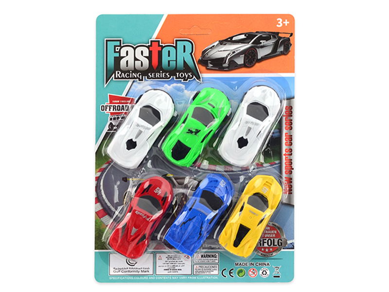 6PCS Slide Car Set