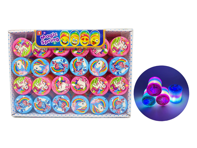 Unicorn Rainbow Spring With Light 24pcs
