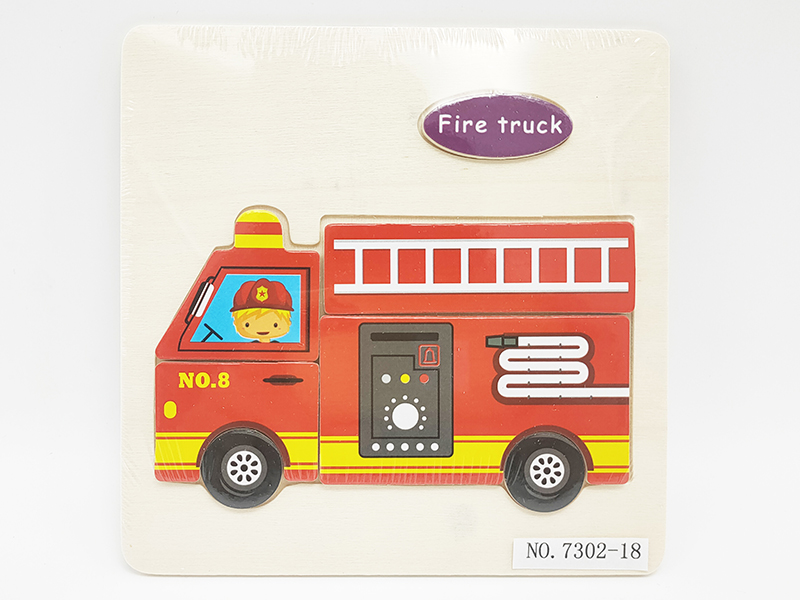 Wooden Fire Truck Puzzle