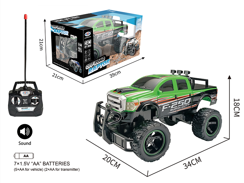 1:14 Ford F250 Pickup 4CH Remote Control Cross-Country Car