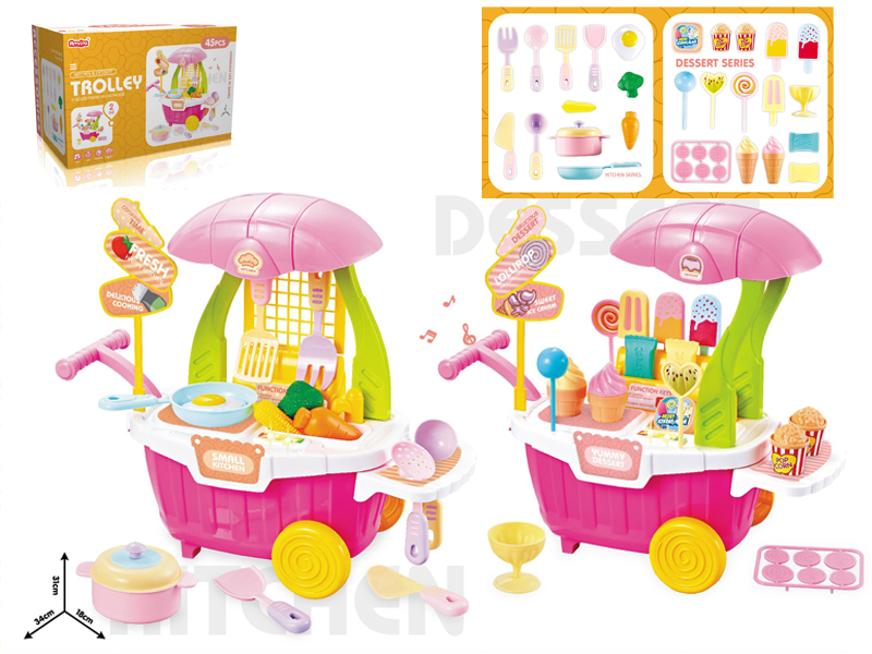Dessert Tableware Storage Car With Light And Music