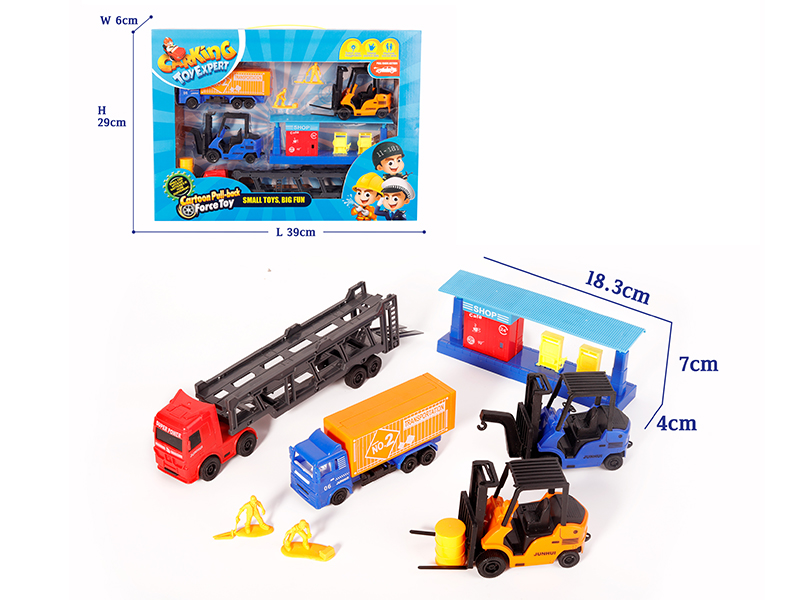 Pull Back City Freight Set