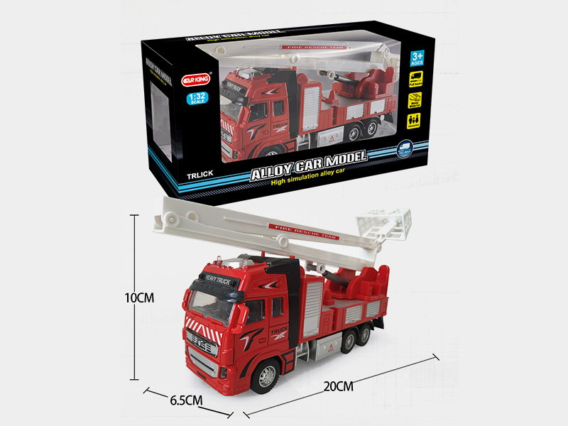 High Simulation Alloy Pull Back Fire Engine