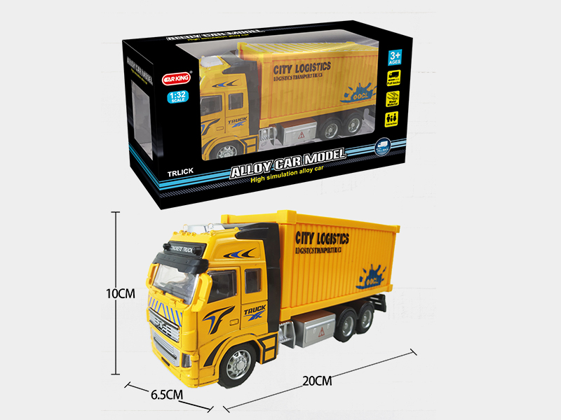 High Simulation Alloy Pull Back Container Car