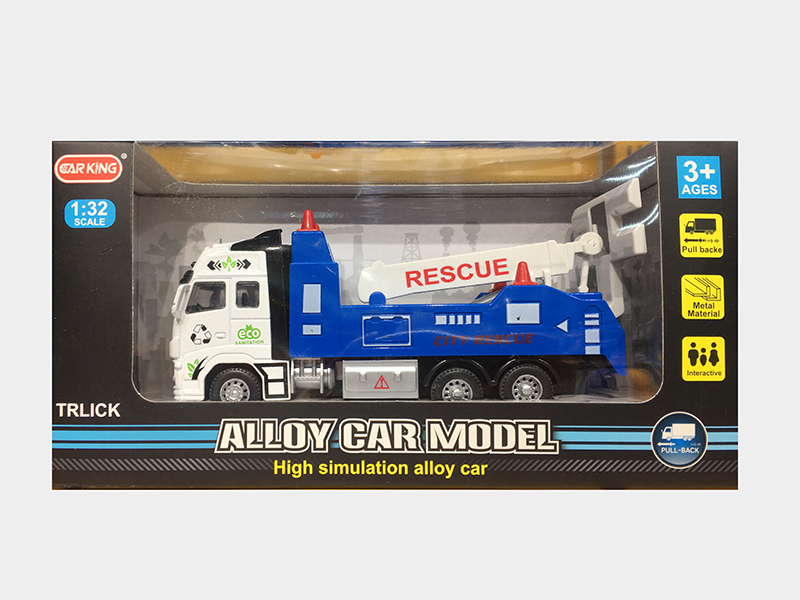 High Simulation Alloy Pull Back Rescue Car