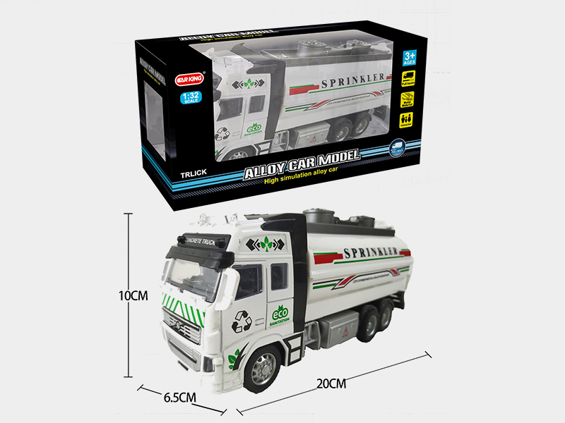 High Simulation Alloy Pull Back Tanker  With Light And Music