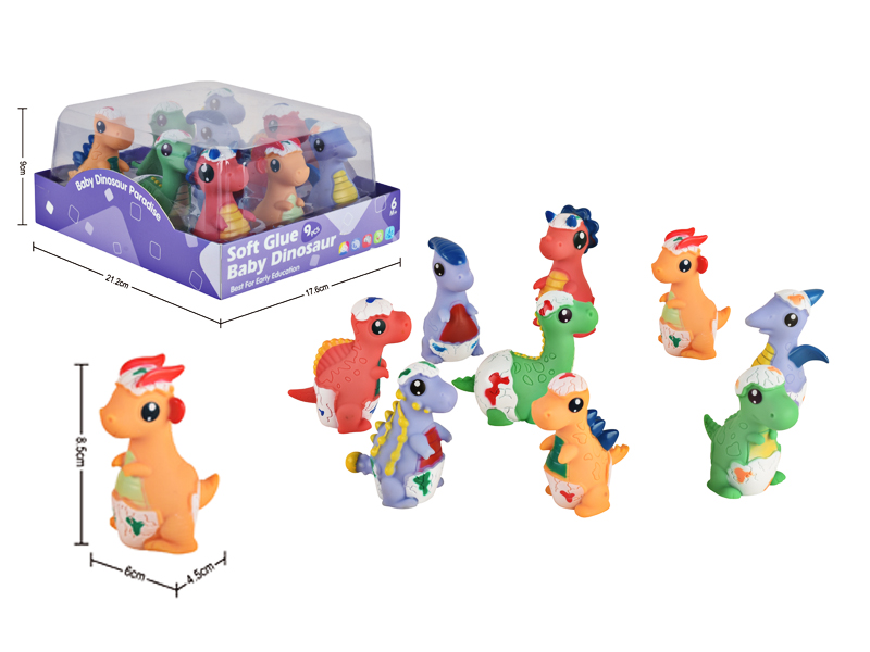 Soft Plastic Broken Shell Little Dinosaur