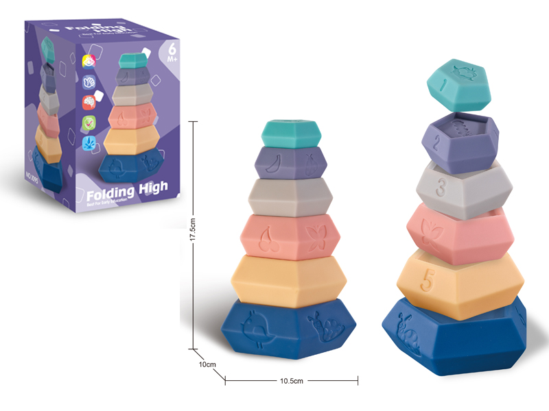 Soft Plastic Pentagon Stacking Height