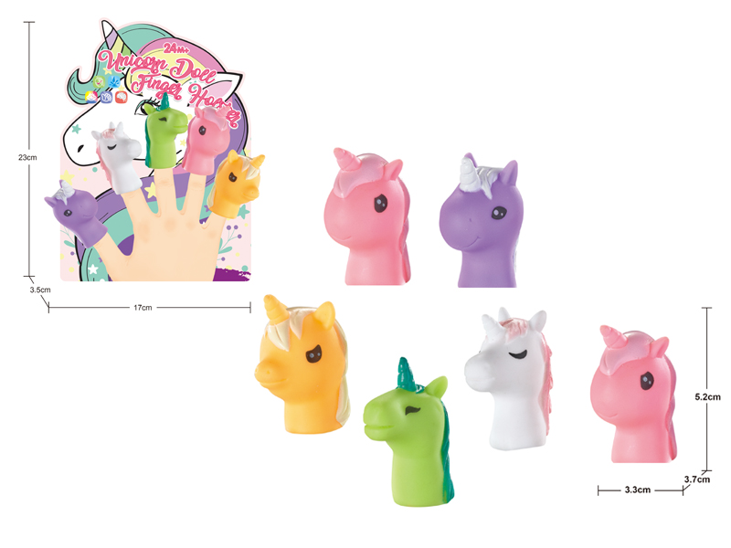 Soft Plastic Unicorn Finger Doll