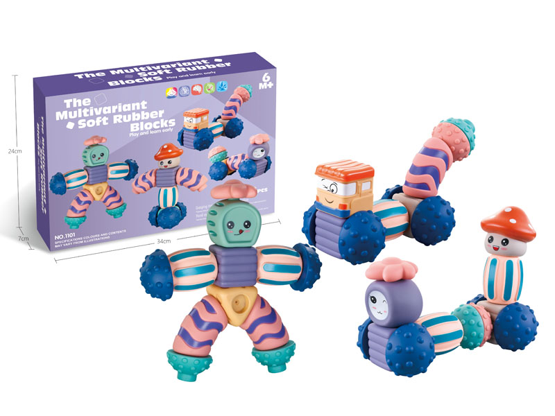 Soft Plastic Splicing Building Blocks