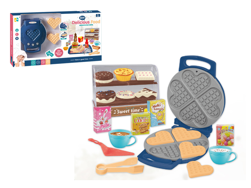 Waffle Maker With Music + Dessert Cabinet Set
