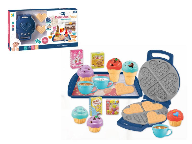 Waffle Maker With Music + Ice Cream Coffee Set