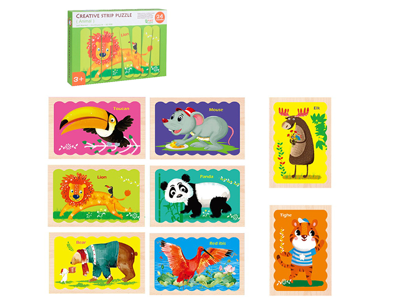 Wooden Creative Strip Puzzle(Animals)