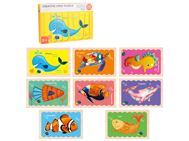 Wooden Creative Strip Puzzle(Ocean)