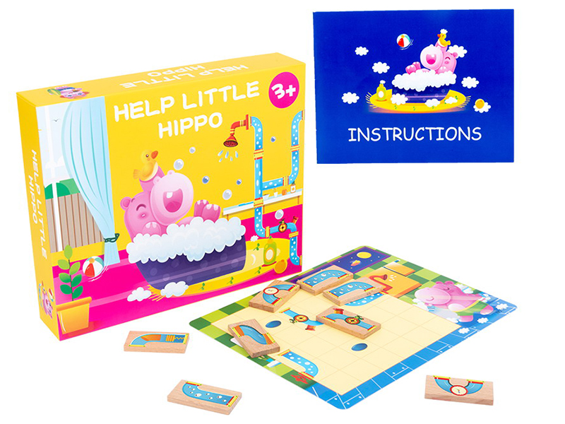 Wooden Hippo Bath Game