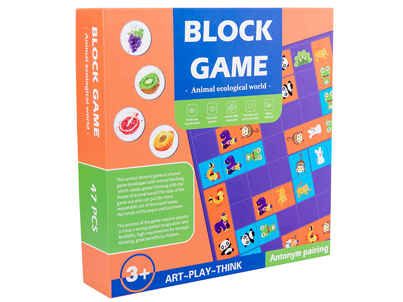 Wooden Animal Domino Game